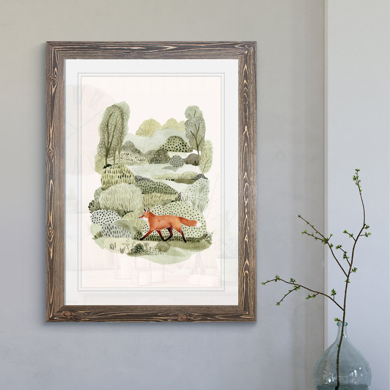 « fox glen ii »-cadre photo imprimé sur papier, Encadré imprimé espresso, H 32 po x l 44 po x 1,25 po