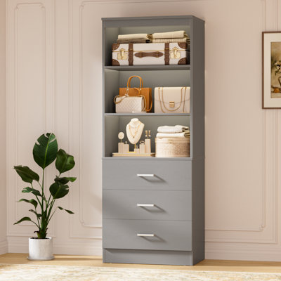 23.6" Closet System with Wooden Drawers