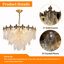 Luminaire suspendu luxueux moderne en cristal de luxe avec or 24 po