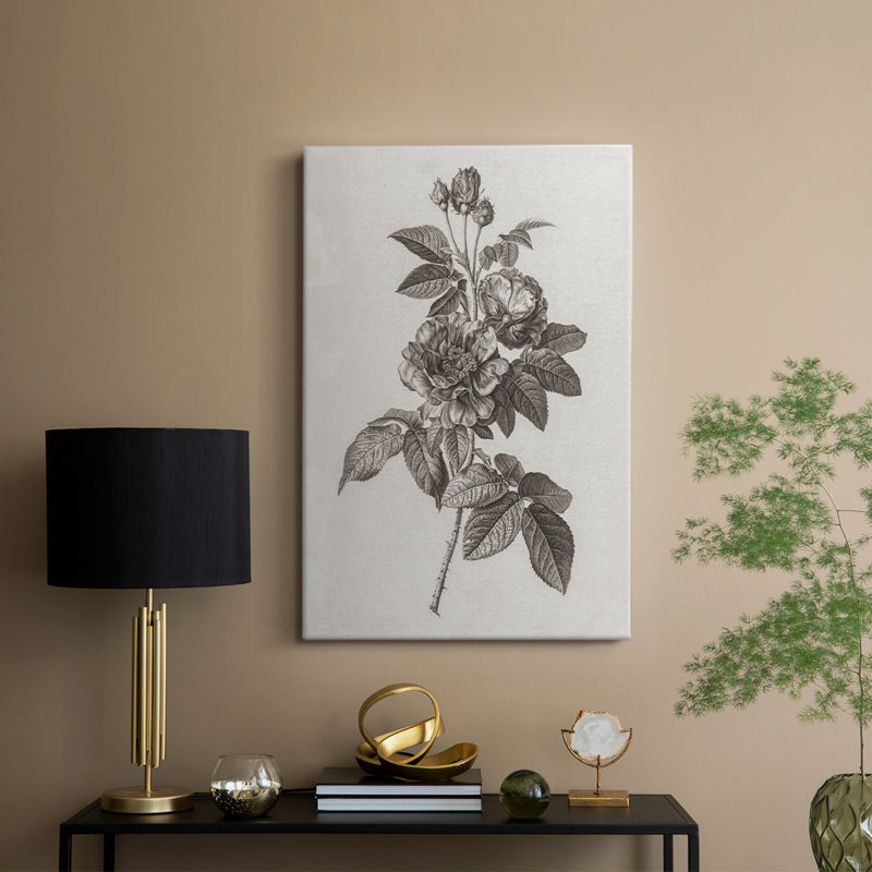 Imprimé floral rétro CCXVI - galerie enveloppée de cavas, H 18 po x l 12 po