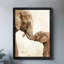Art encadré noir «A Mother's Love: Mother and Baby Elephant Wall Art Realism», impressions encadrées-1043578802
