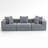 Modular 3-Seat Sectional Sofa, All-Foam Deep-Seat Couch-1141742908