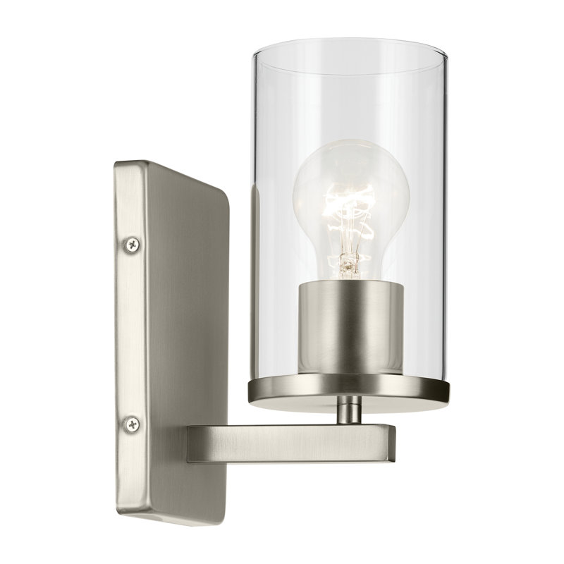 Applique murale 1 lumière 4,5 po, Nickel brossé