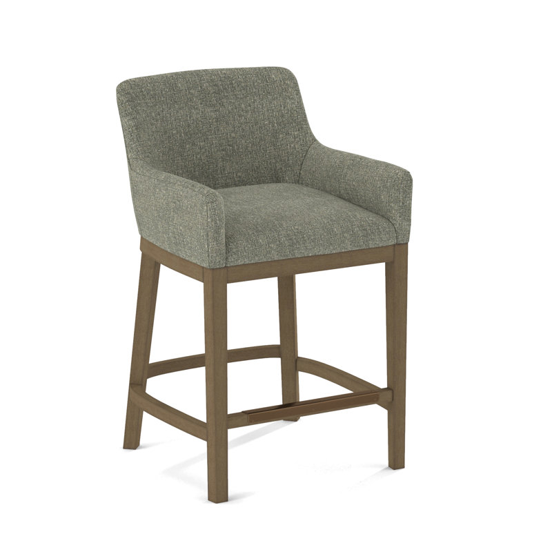 Upholstered Stool, Weathered Gray, Applause Archway Grey
