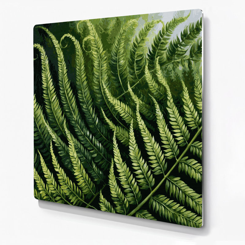 Art mural en métal Botanical Christmas Fern