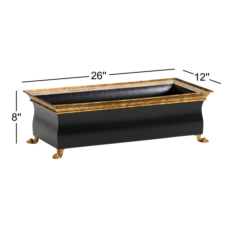 Metal Planter Box, Black