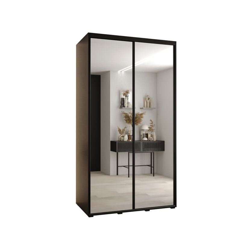 Callisa 2 Door Manufactured Wood Wardrobe, Black