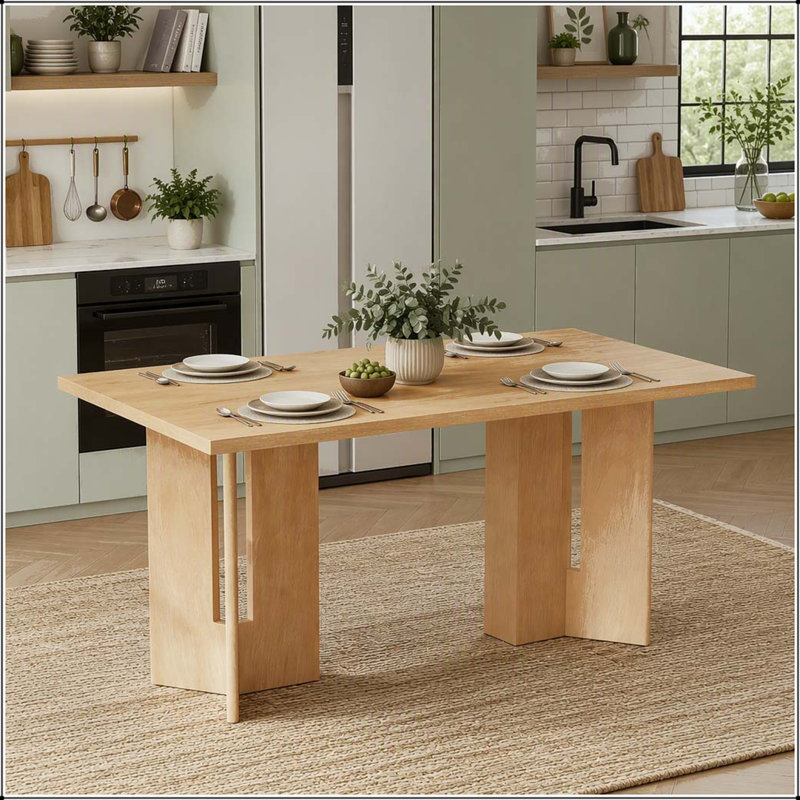 Table de salle à manger Farmhouse, Bois naturel délavé
