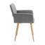 Chaise rembourrée en velours à dossier ouvert-1615215103