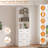 70.9'' H X 23.6'' W Standard Bookcase Cabinet with 2 Open Shelves and 3 Drawers-679389412