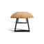 Mayodan Oak Solid Wood Top Metal Base Dining Table