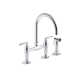 Edalyn by Studio McGee Two-Hole Bridge Kitchen Sink Faucet with Side Sprayer
