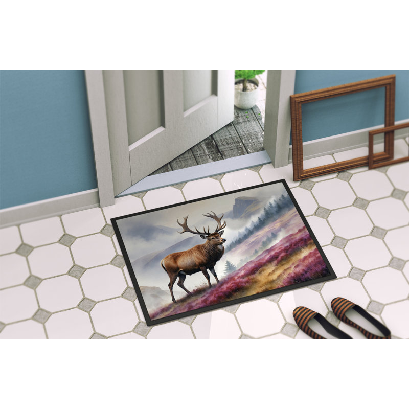 Highland Deer Doormat, 24" W x 36" L