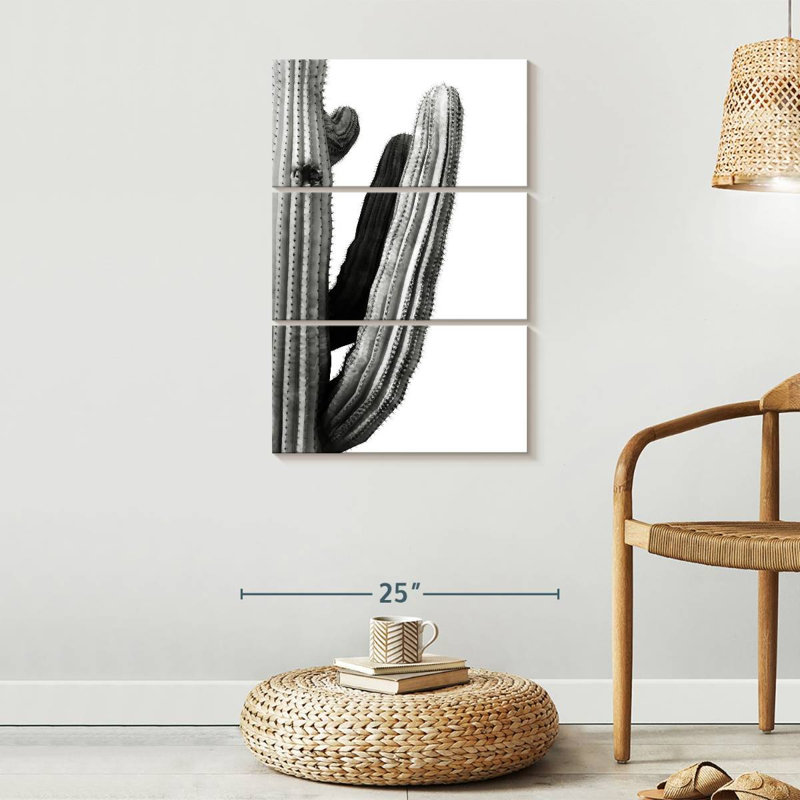 " Cactus Branch " 3 - Pieces, 32" H x 20" W x 1.25" D