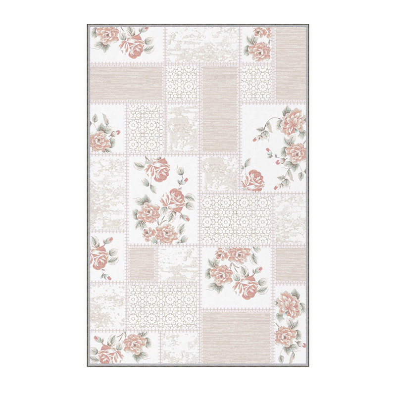 Stylish Woven Carpet (3.9 x 4. ft), 1% Polyester, Pile Height: .3 in | Antibacterial & Non-Slip Underside, 3D Digital Printing | Machine Washable, Perfect for Home Décor, Living Room & Bedroom Use