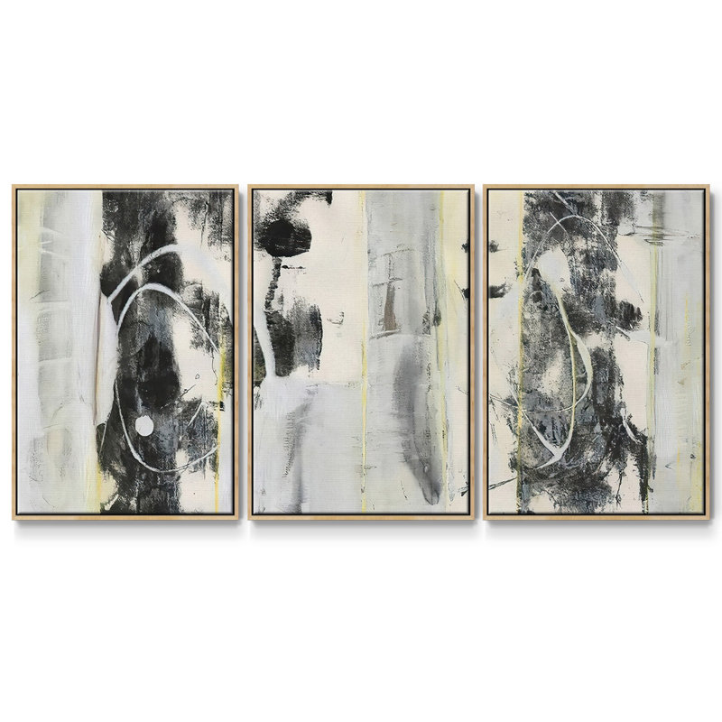 «Debout grand I», reproduction sur toile 3 pièces, H 40 po x l 78 po, Encadré naturel