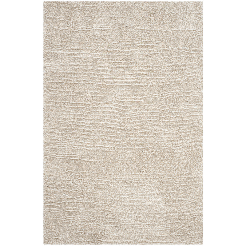 Harworth Shag Hand Tufted Performance Solid Color Rug, Rectangle 4' x 6'