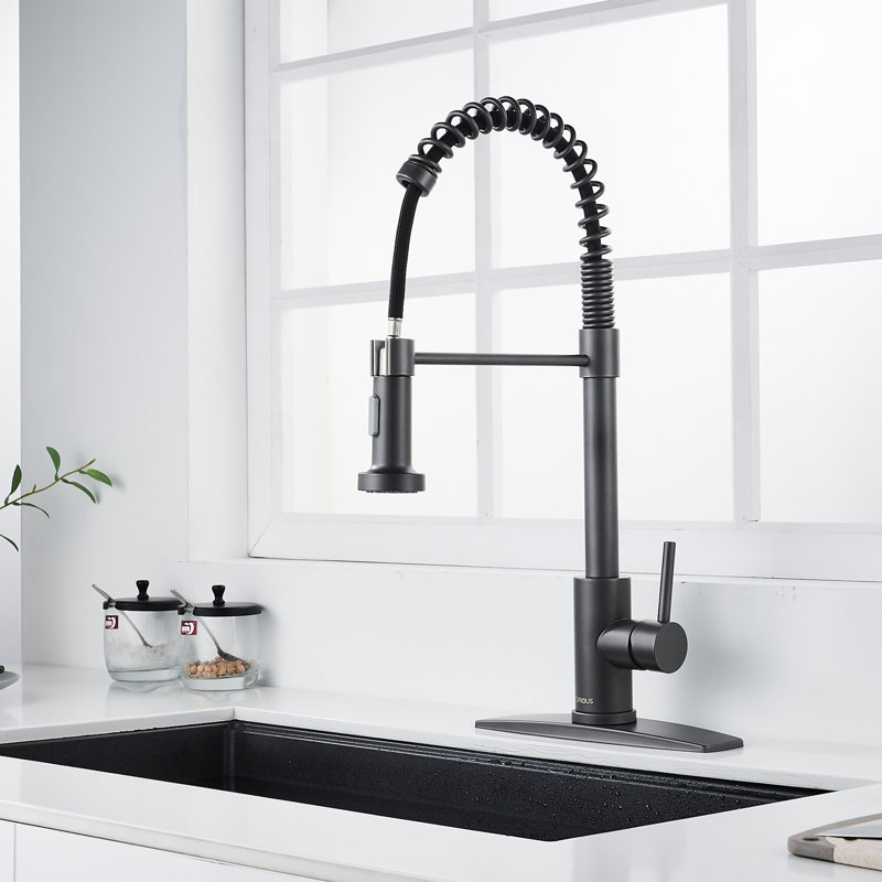 Blue Elephant Pull Down Kitchen Faucet, Grey
