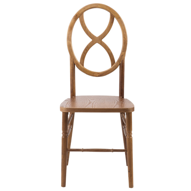 Chaise d'appoint en bois massif Gantz, Sorbier antique