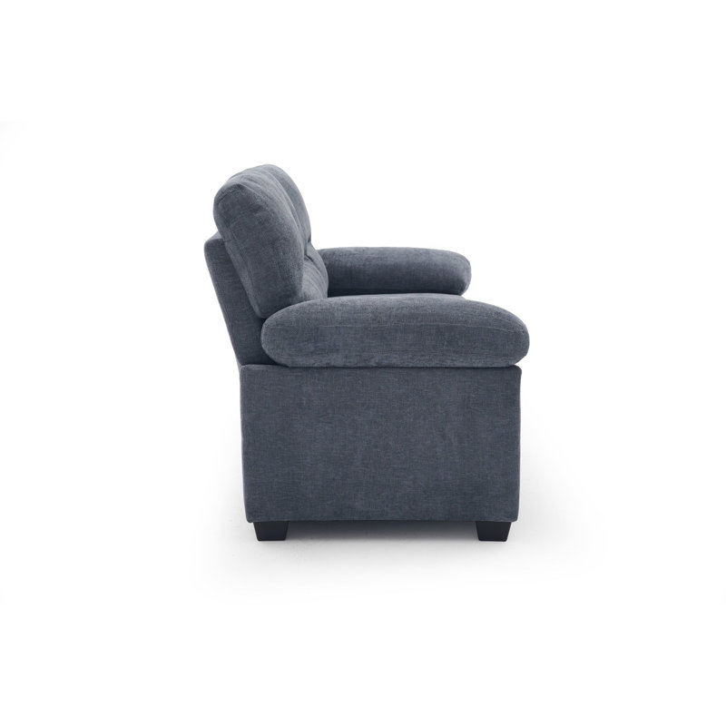 Corduroy Sofa, Chenille Blue, 3