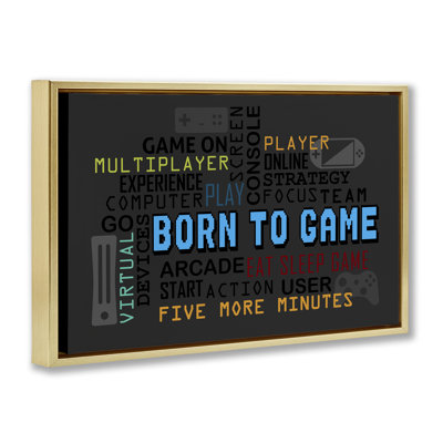 Born To Game Arcade Floating Frame, design by Kim Allen