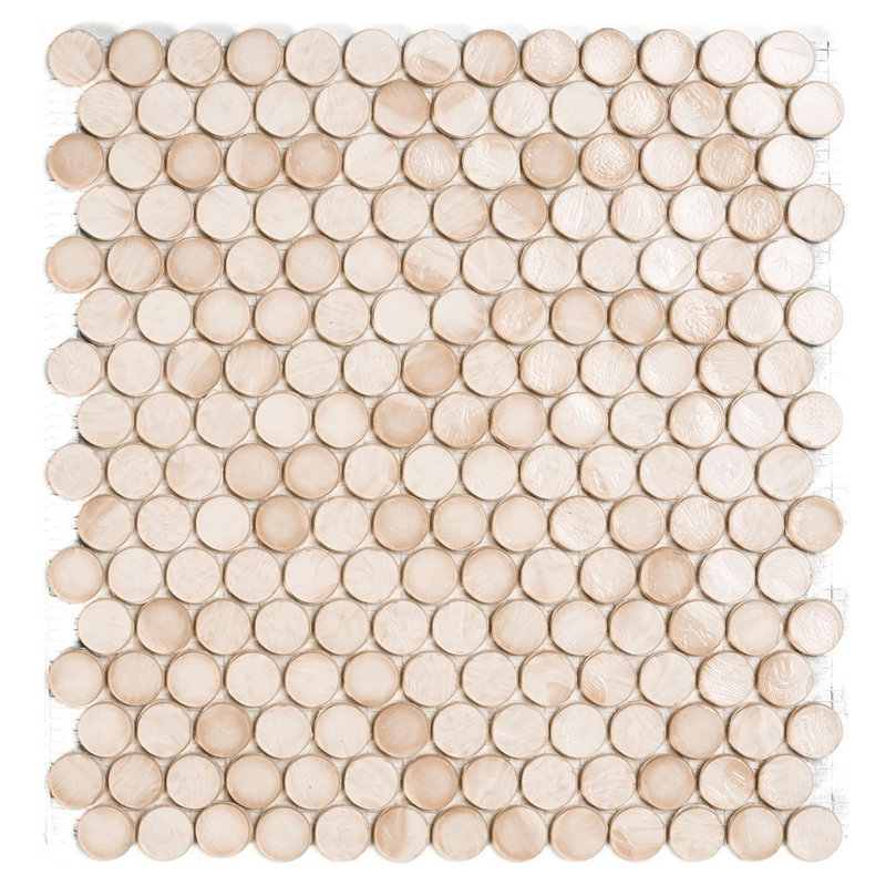 Coral 1 6/8" Barrels Glass Mosaic