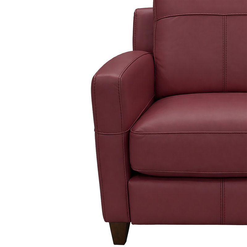 Fauteuil en cuir Archdale, Chair, Cuir véritable vin