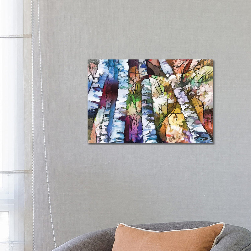 White Aspen Birch Trees - Wrapped Canvas Painting, 66.04 cm H x 45.72 cm W