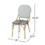 Chaises d'extérieur pour 2 personnes, gris et aspect, aluminium, style français, meubles de jardin et gris, avec rouille