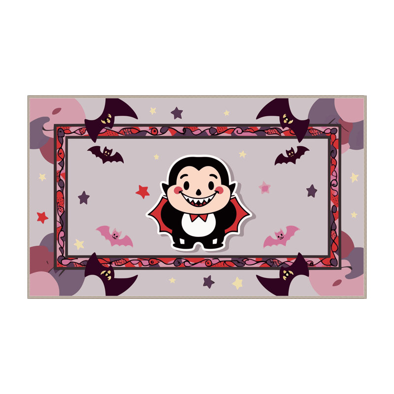 Tapis de vacances d'Halloween The Holiday Aisle®, Rectangle 4pi x 6 pi