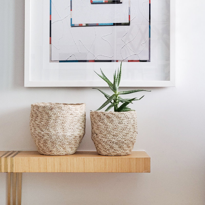 Bac de rangement en jute