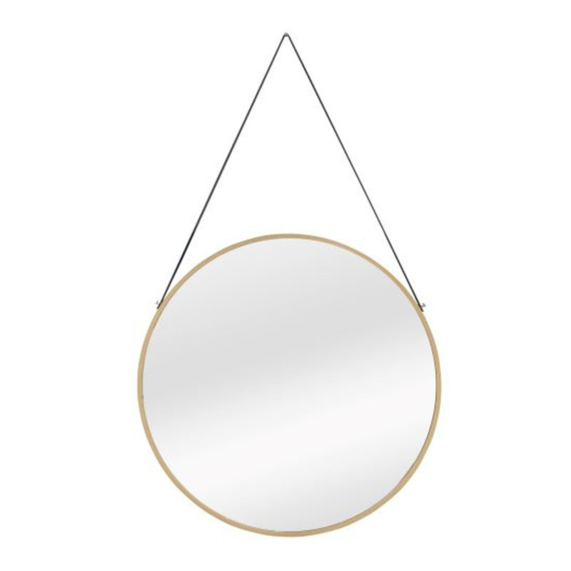 Aurin Round Mirror, Gold