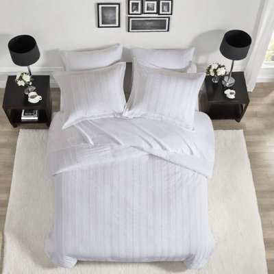 Ensembles de literie confortables en polyester grand, style rayé moderne pour la maison