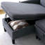 Canapé modulaire réversible en forme de L avec rangement intégré, revêtement en coton et lin de haute qualité, finition gris calme