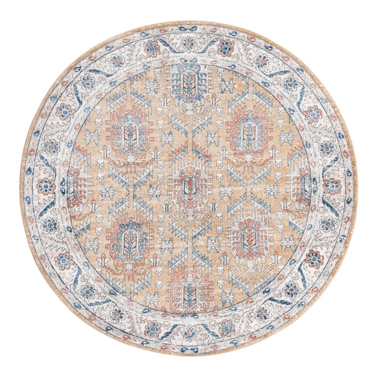 Weingartner Performance Mustard Yellow/Ivory/Blue Rug