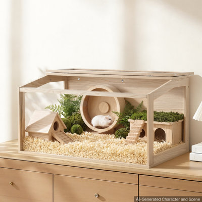 Cage à hamster en bois 40,1 po x 20,4 po x 20,1 po à 270 ° C