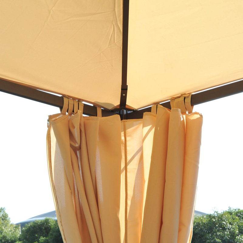Pavillon de jardin extérieur 10 'X en acier avec écrans d'intimité