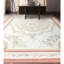 Tapis rose et beige de haute qualité noué à la main