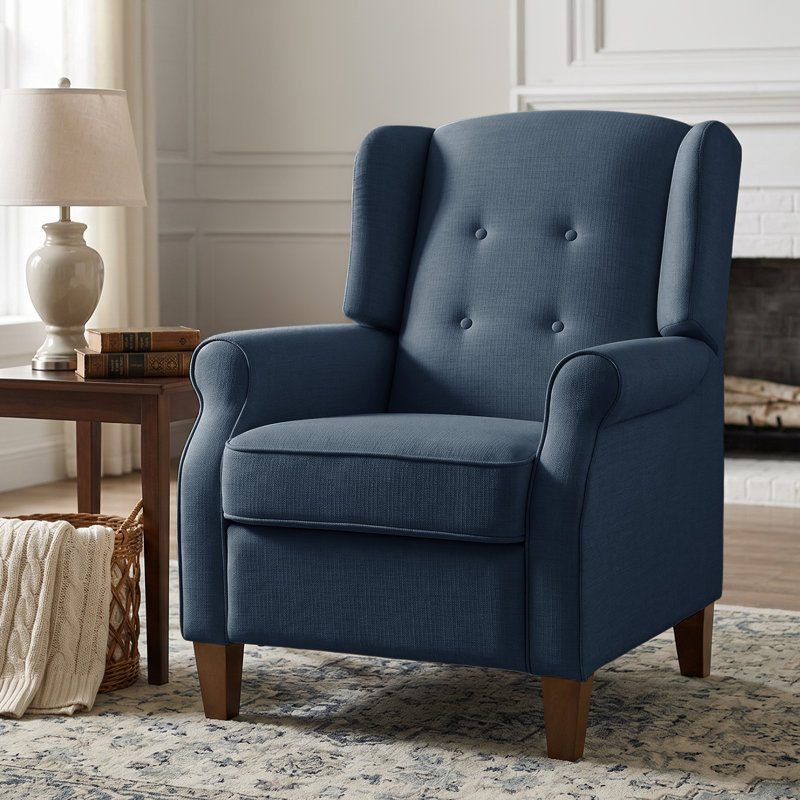 Fauteuil inclinable manuel réglable en 3 positions, en tissu, idéal pour les petits espaces, pour le salon et la chambre.