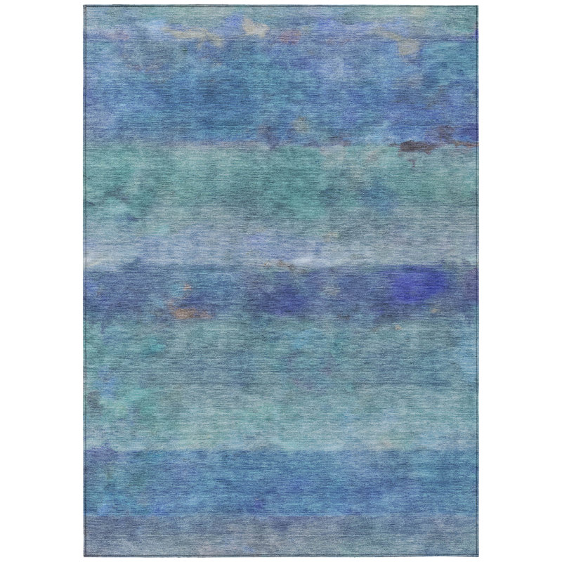 Machine Washable Indoor/Outdoor Matteson ACN2311 Stripes Rug, Rectangle 5' x 7'6"