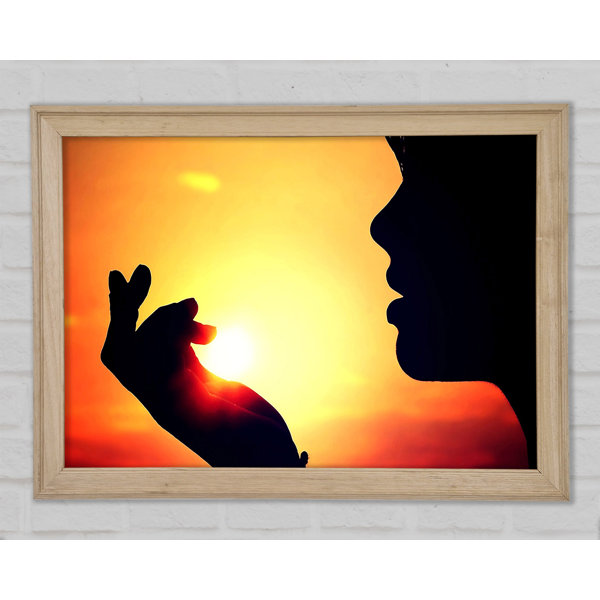 Ebern Designs The Sun In Her Palm - Single Picture Frame Print ...