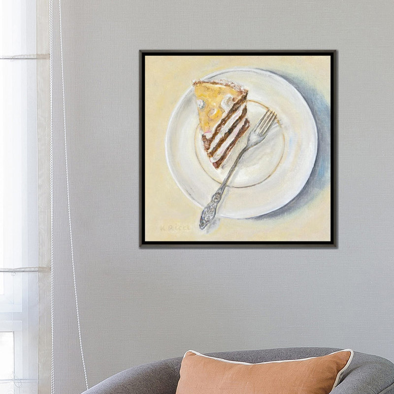 «That dernier morceau de gâteau», reproduction d'art murale - toile encadrée, 26" x 26", Framed Canvas, Grey