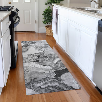 Tapis abstrait lavable à la machine de qualité supérieure AMF1691 Mehara