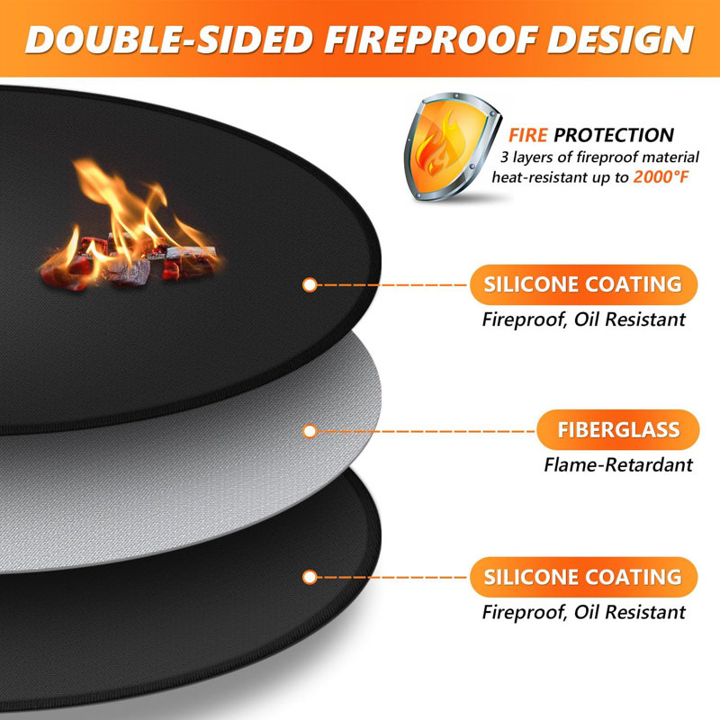48'' Fire Pit Mat For Solo Stove Bonfire