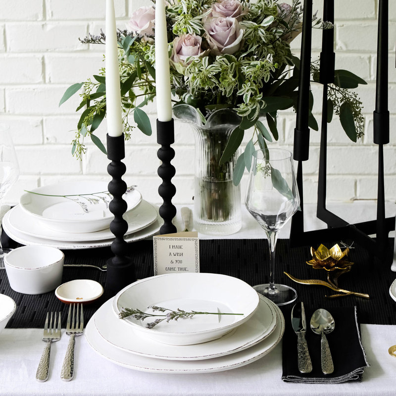 Lastra Stoneware Condiment Server, White