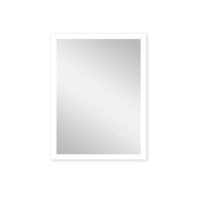 Brycenn Wall Mounted Bathroom Frameless With Back/Front Light LED Mirror,Anti-fog