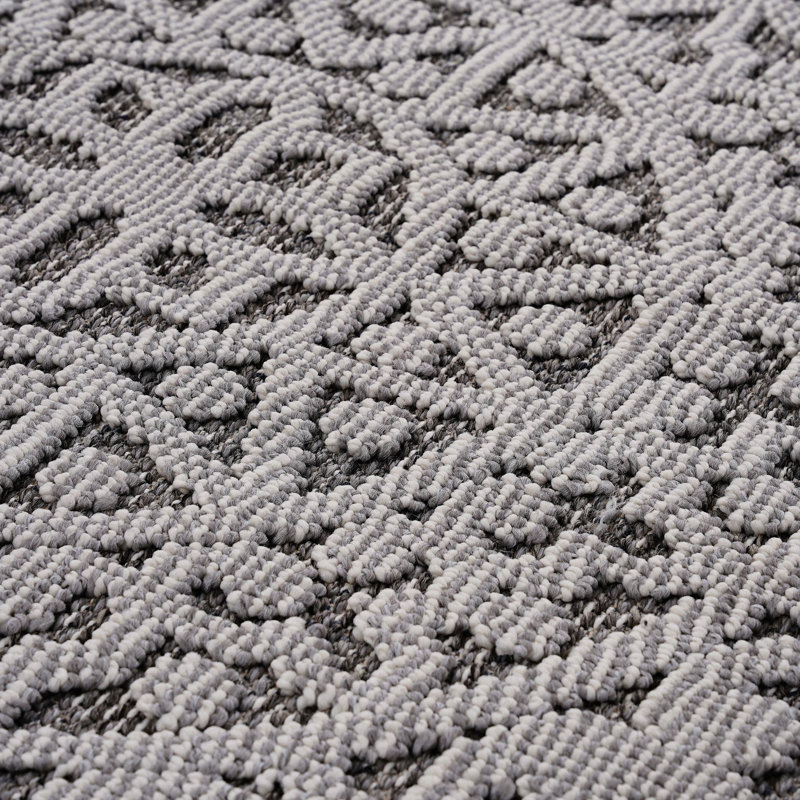 Gray/white Medallion Carpet Rug - Stain, Essential, Eat-in Kitchen Decor, Soft Pile Outdoor Stain , Non-shedding, Pet, Weather, Multiple Colors