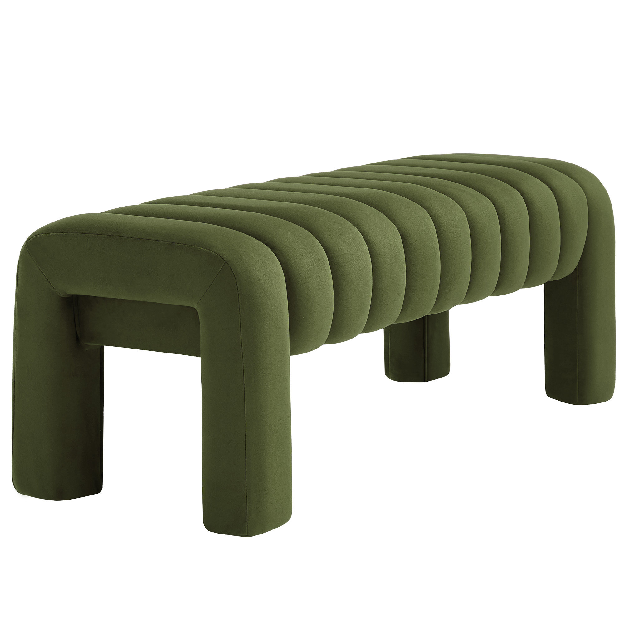 Oyan 43"or 63"W Channel Tufted Upholstered Bedroom Bench