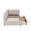 Lit de jour simple tapissier avec 2 tiroirs, support en lattes de bois-230774414