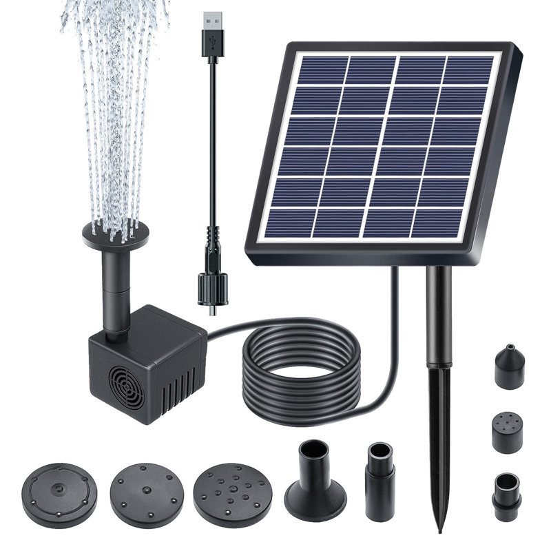 Usb Charging + Solar Powered Water Pump